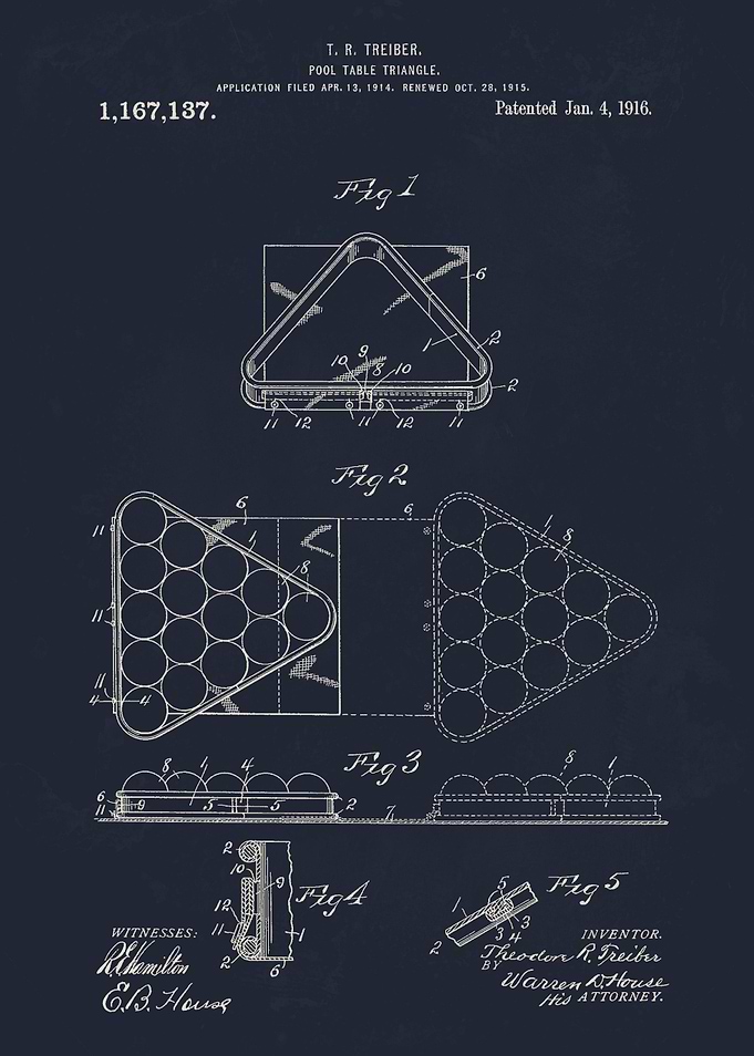 Pool Table Triangle 1916