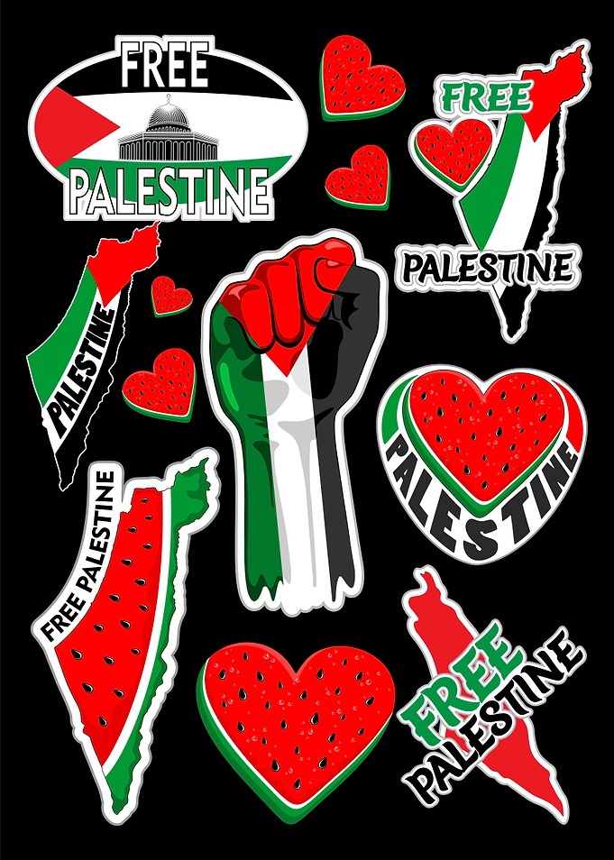 Palestine Symbols Pattern
