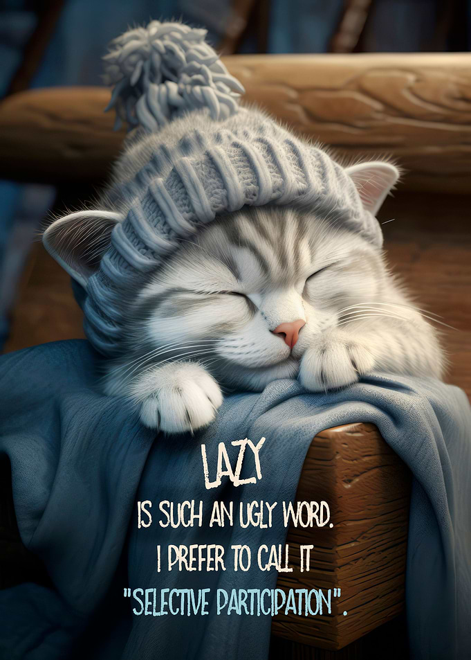 FUNNY CAT Laziness