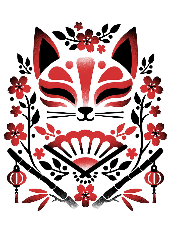 Kitsune floral symmetry