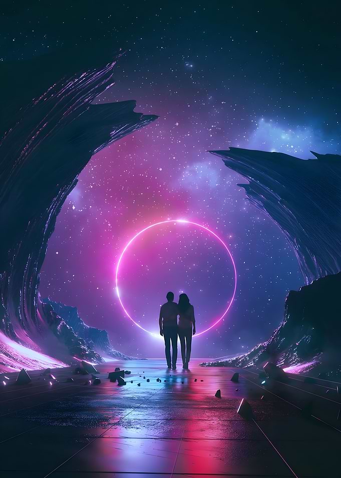 Mountains neon
