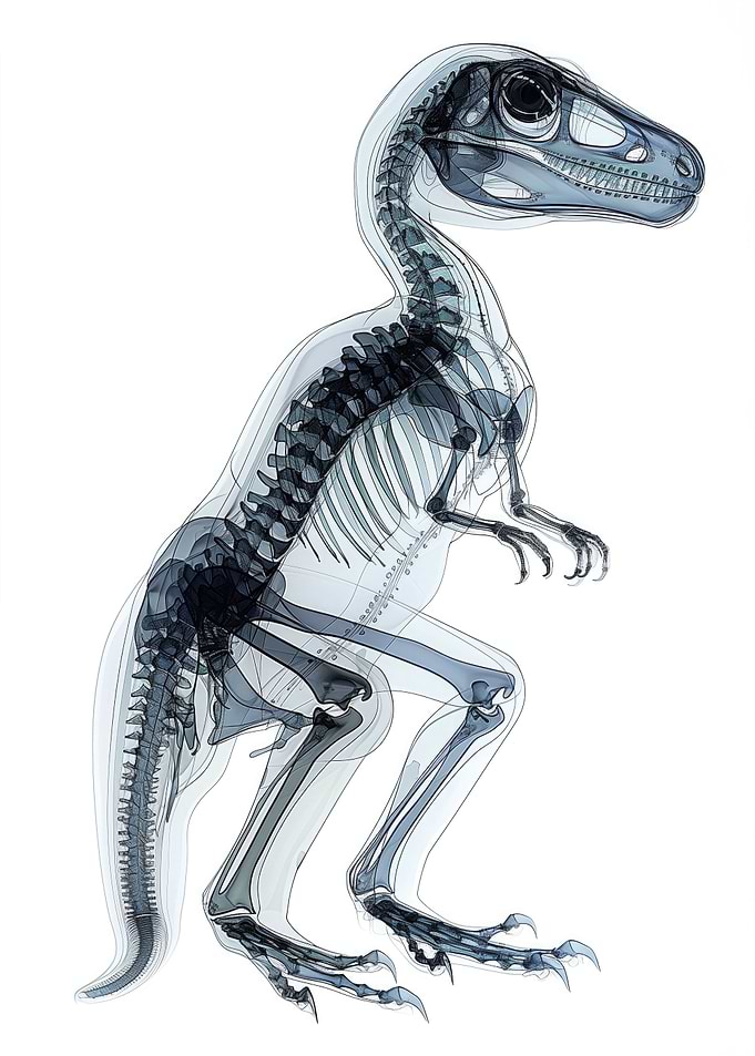 dinosaur in xrays