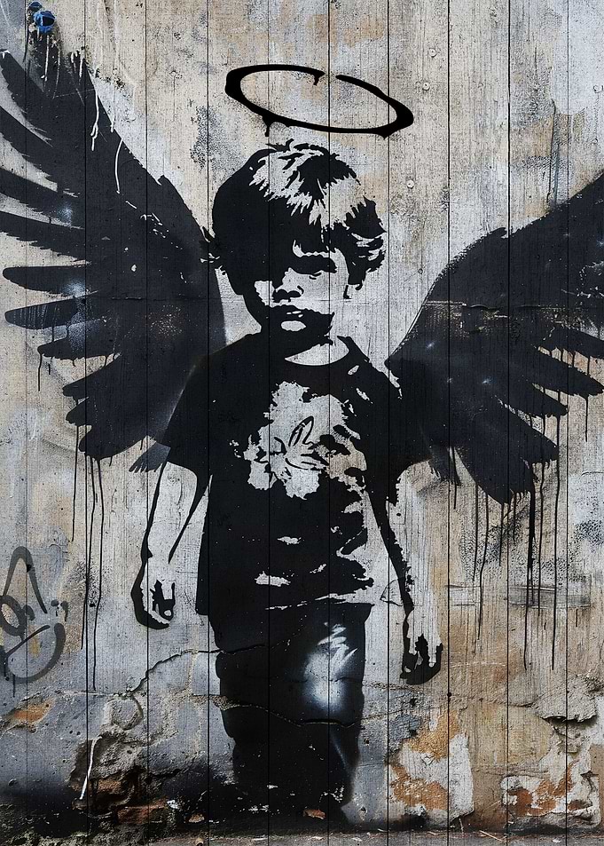 Banksy Art Little Boy