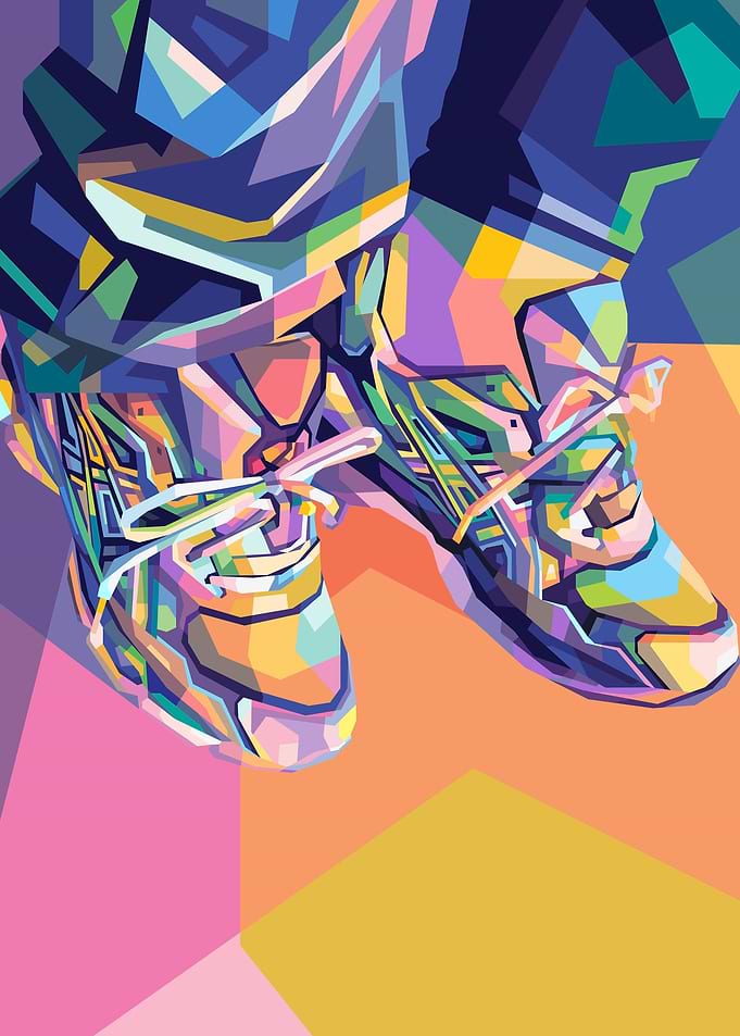 Shoes in colorful