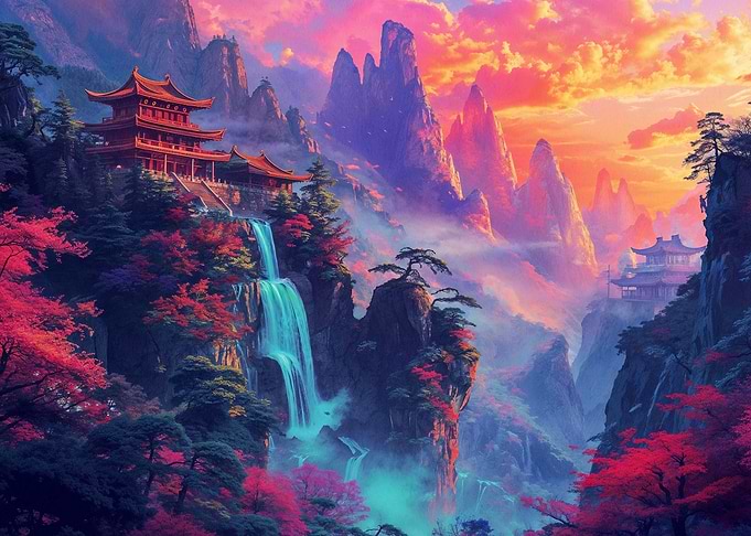 Japan Landscape Sunset