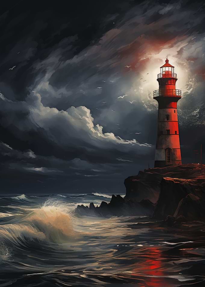 Lighthouse in the storm