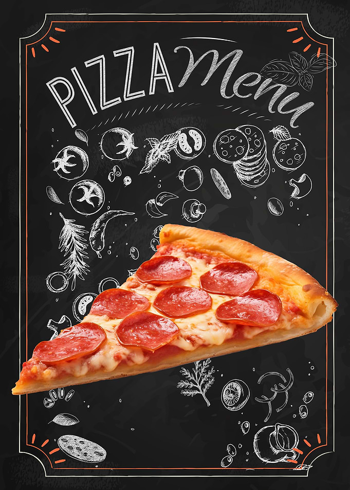 Chalkboard Pizza Salami