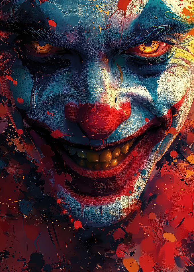 Close Up of a Clowns Face