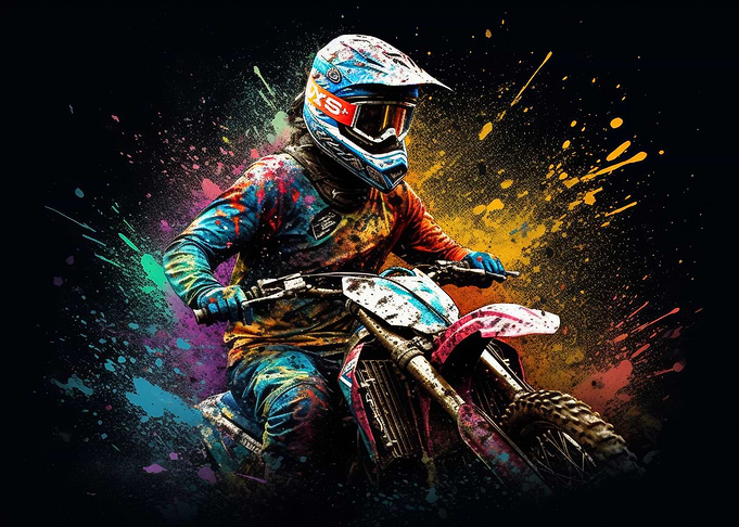 Motocross biker