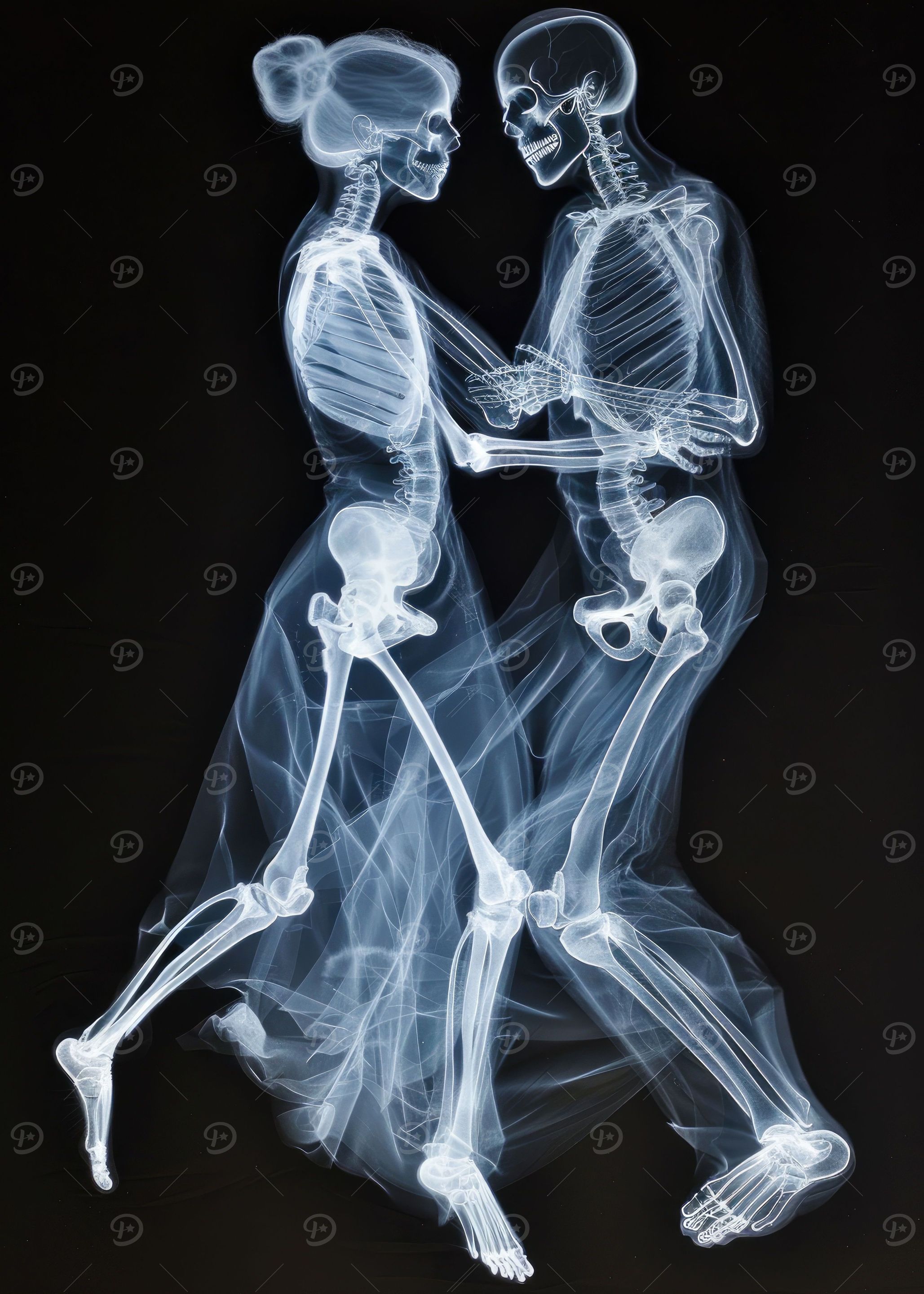 Dancing Skeleton Couple 02
