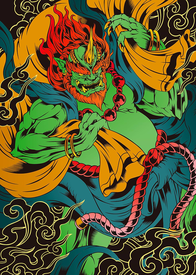 Japanese God of Wind Fujin