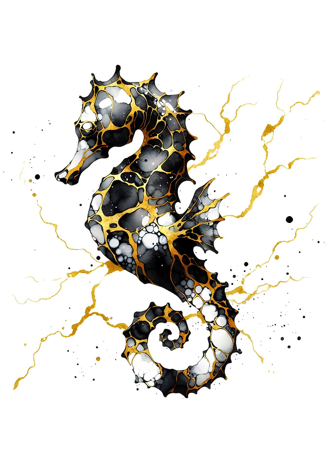 Ink Seahorses