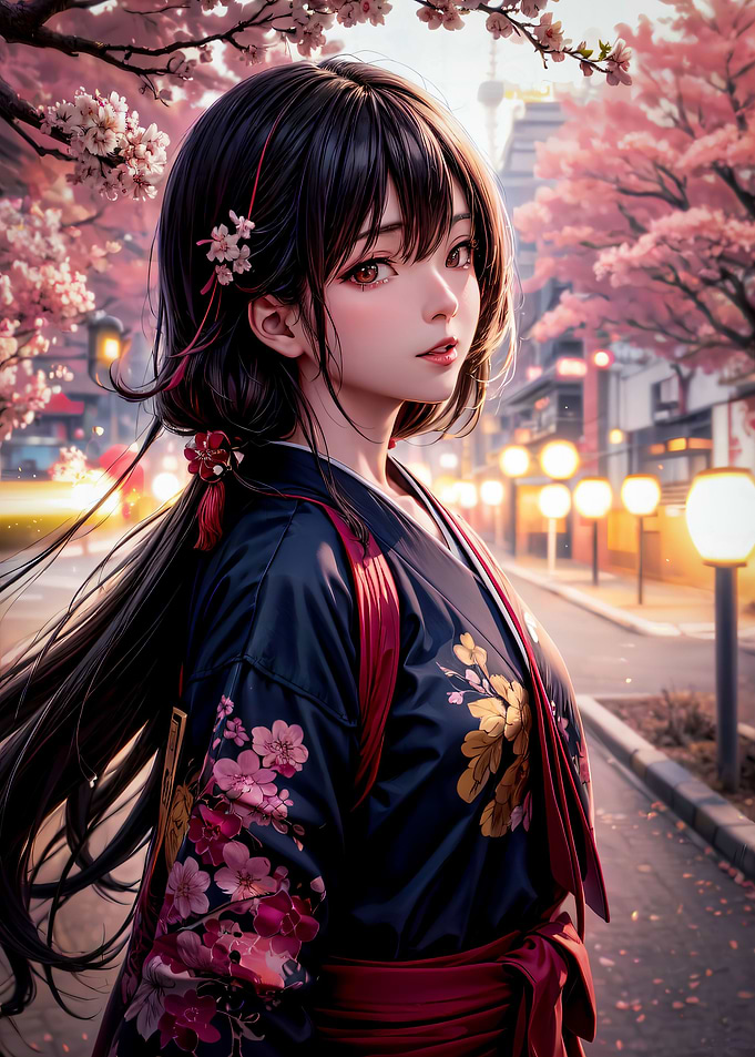 Anime Girl Kimono Japan