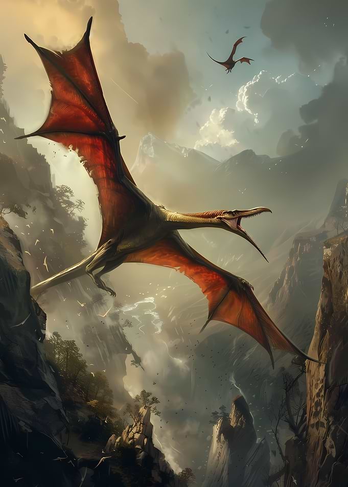 Pterodactyls Dinosaur Art
