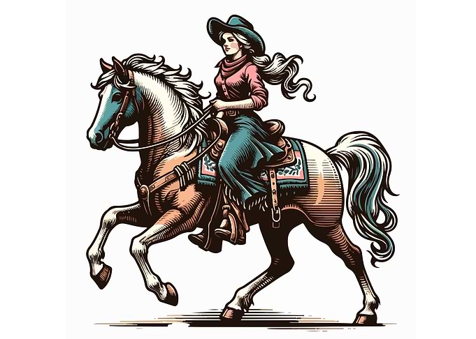 Cowgirl pop art