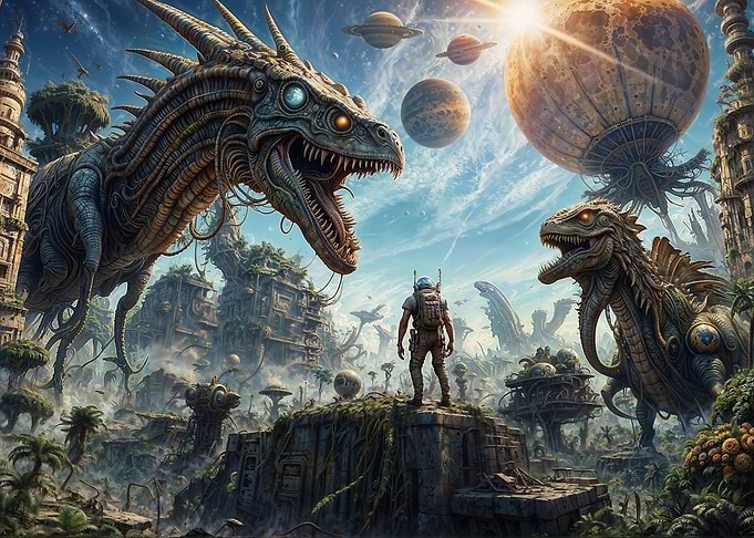 Cosmic Dinosaur Encounters