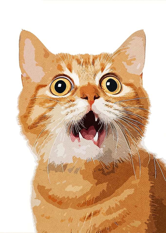 Vintage Cat Funny