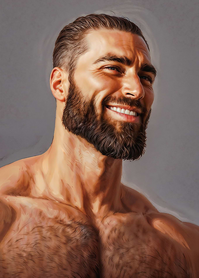 Chad Funny Meme Art