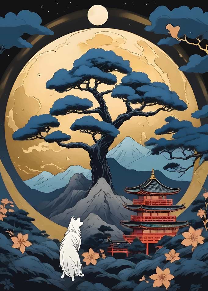 Vintage japanese Tree