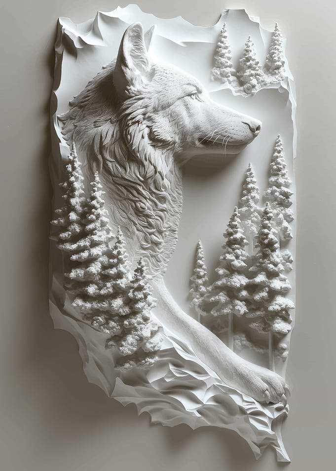 Abstract lone wolf