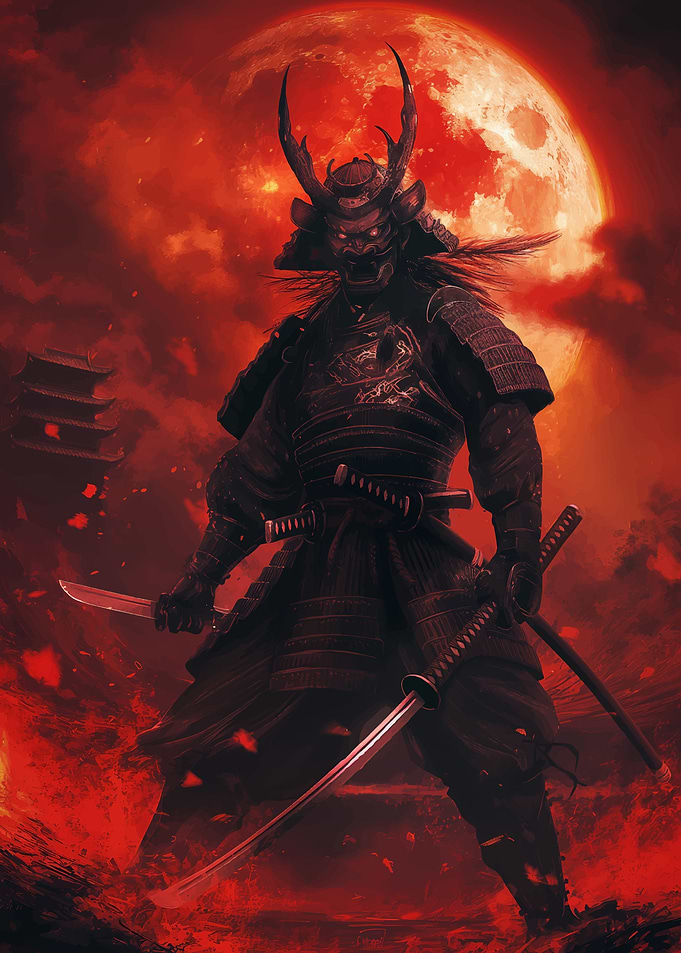 Samurai Under Blood Moon