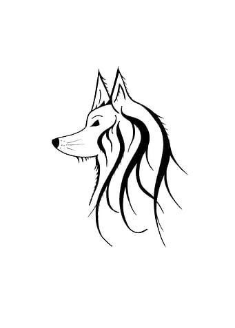 Side profile of wolf