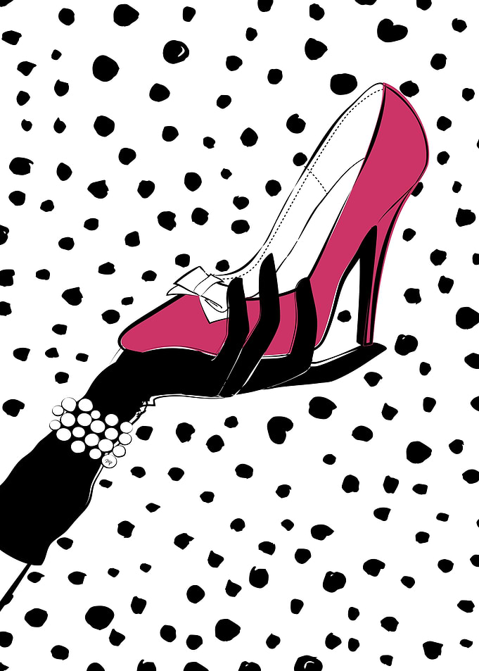 Holding Pink Shoe
