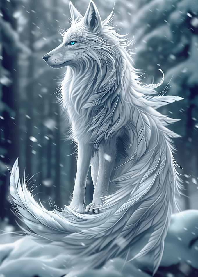 White winter wolf