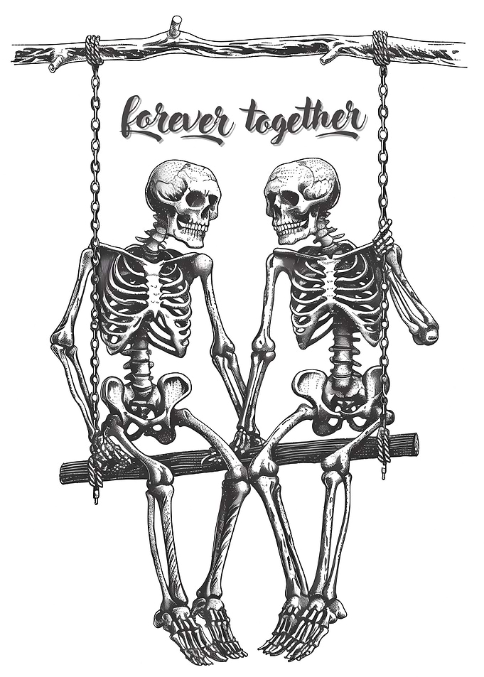 Swing Skeleton Love