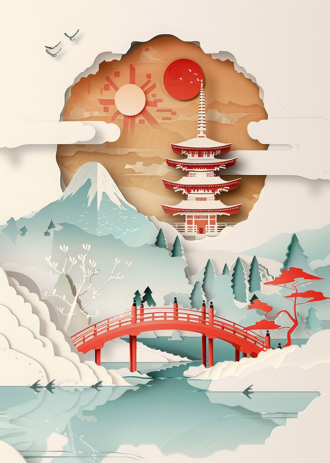 Japan Flat Paper Craft