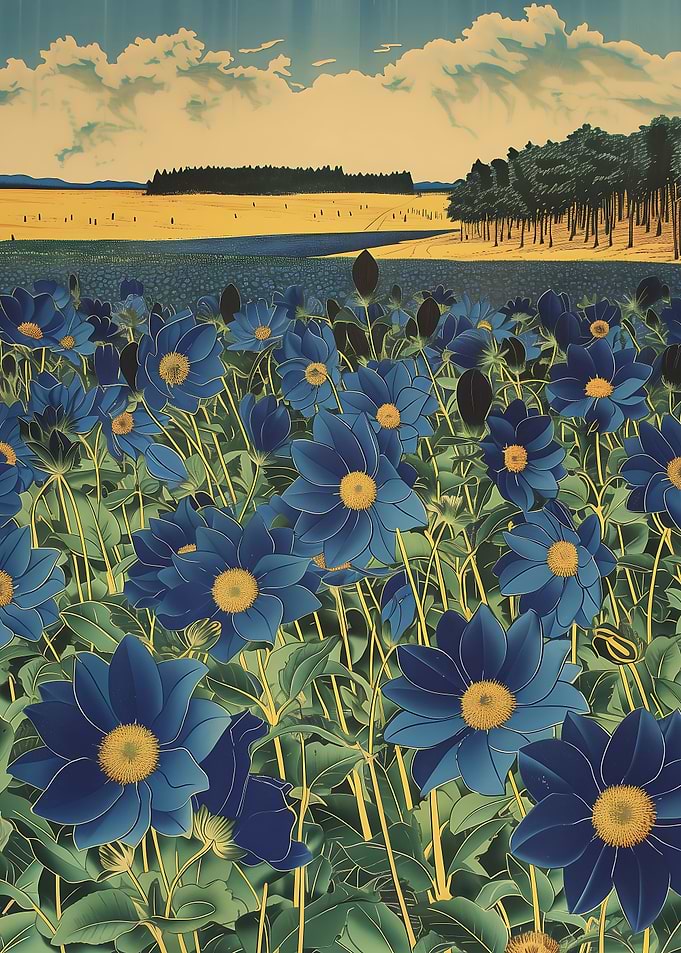 Flower Blue Ajisai