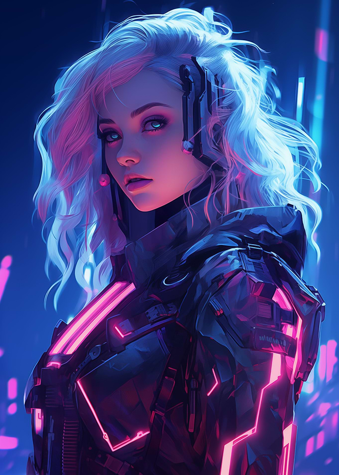 Blonde Neon Girl