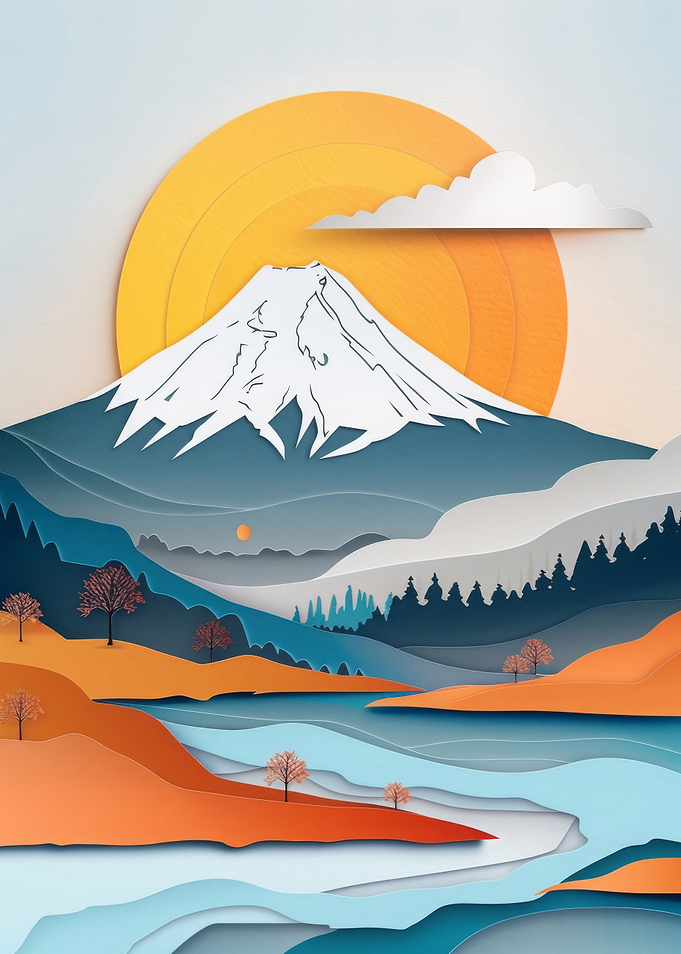 Landscape Flat Paper Craft