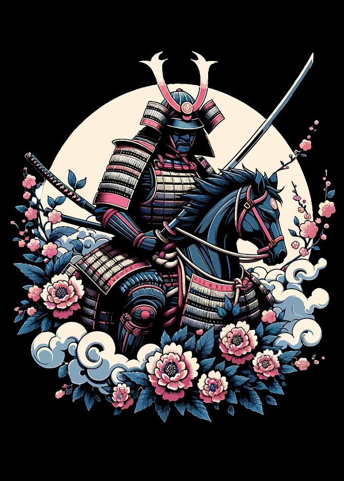 samurai riding a horse