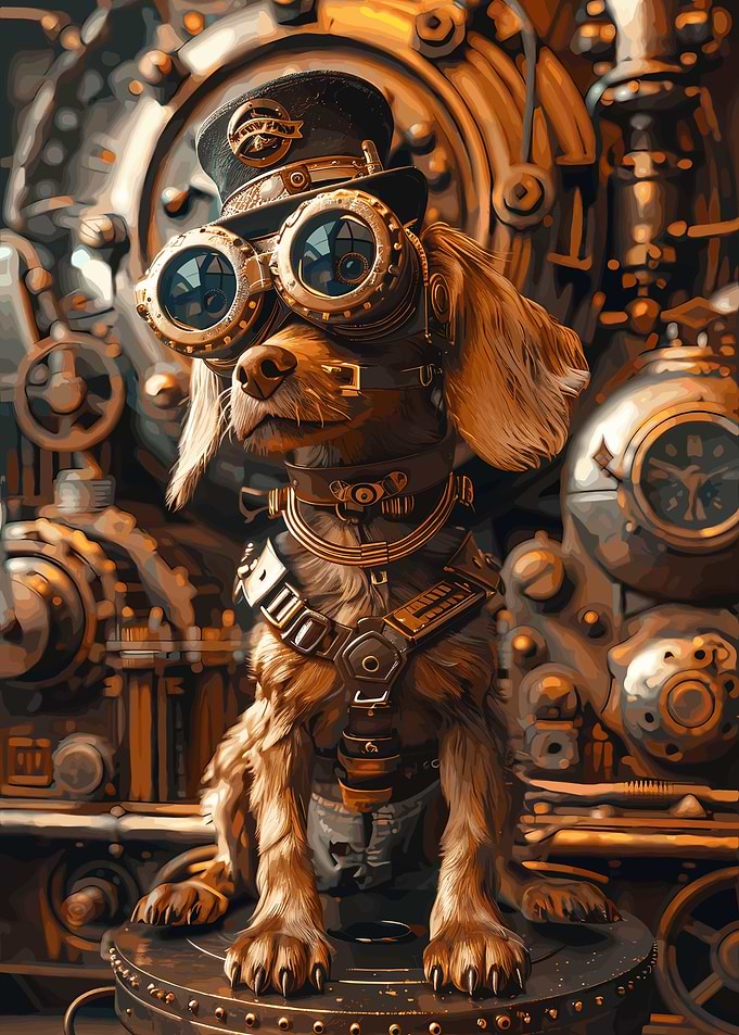 Steampunk Dog Cocker