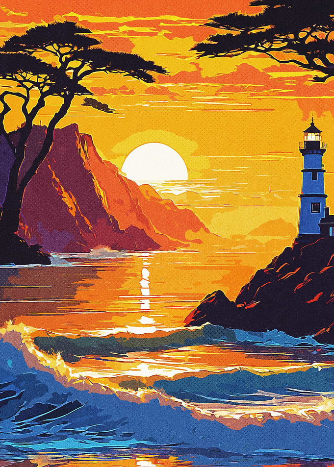 The sunset painting