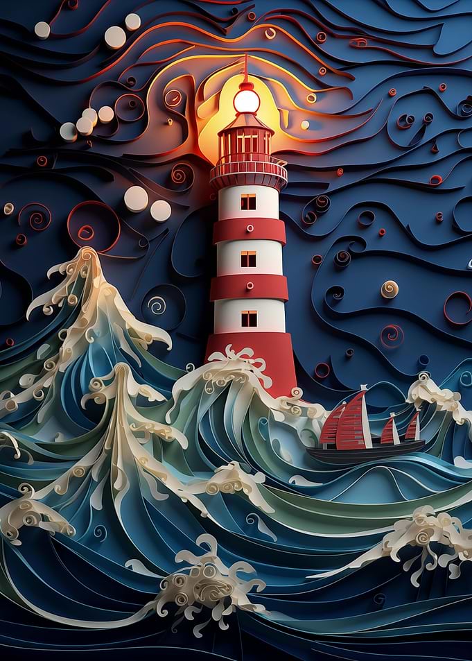 Lighthouse in the storm