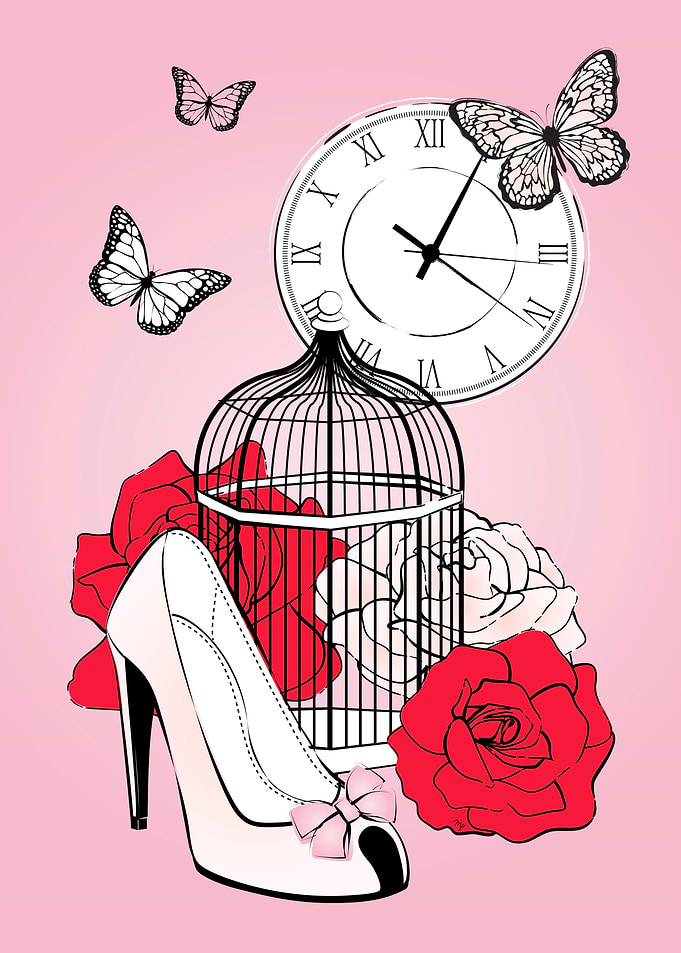 Pink Romantic Cage Scene