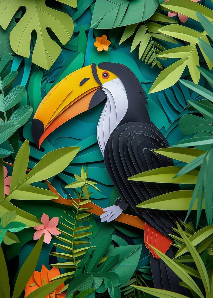 Toucan Flat Paper Craft