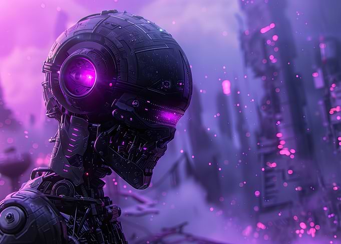 Futuristic Cyberpunk Robot