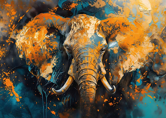 Elephant Art Painting
