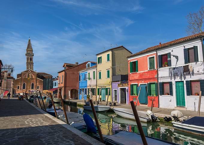 Burano Island In Italy
