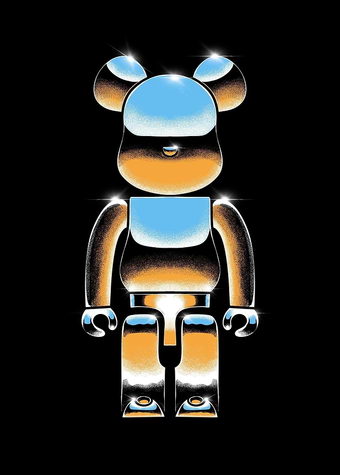Chrome bearbrick