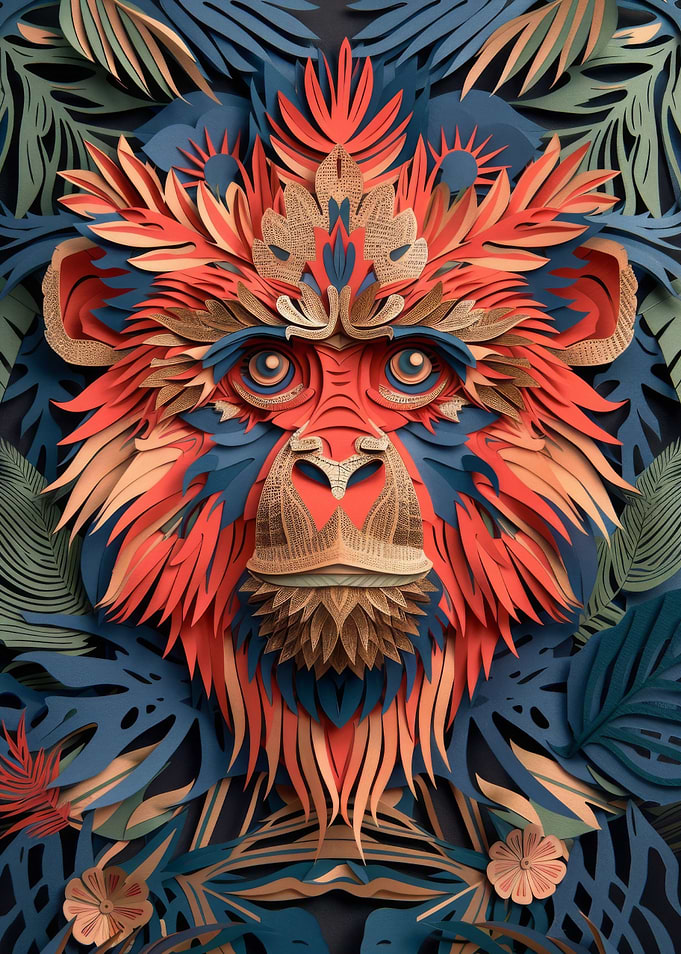 Monkey Flat Paper Craft