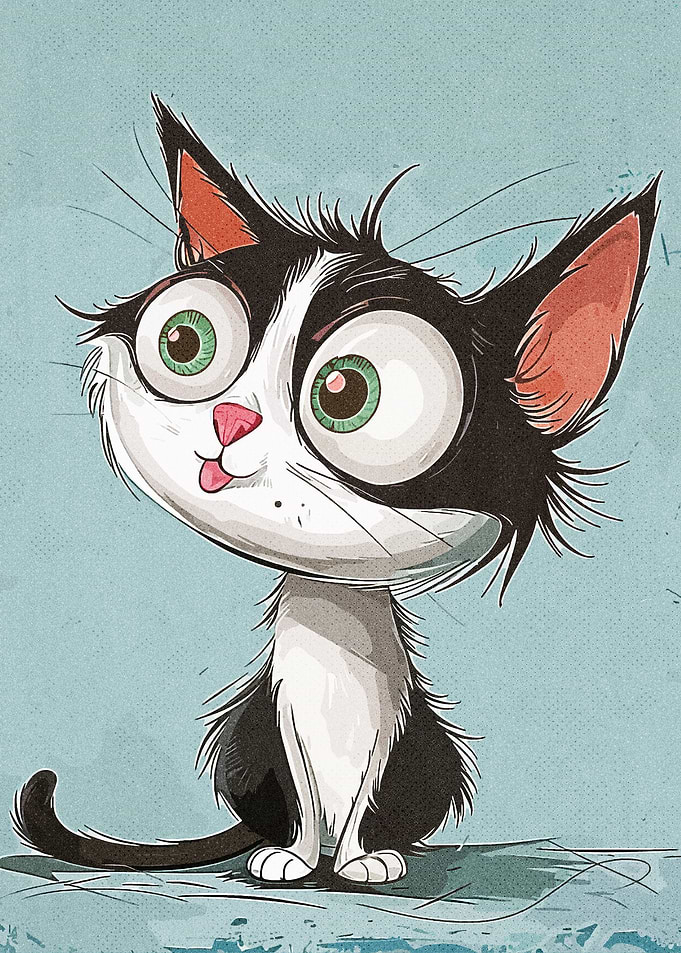Cat Funny Caricature
