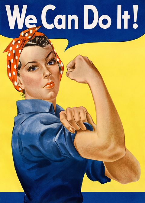 Empowerment Art — vintage poster restored on metal