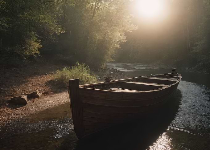 BOAT ON THE LAKE
