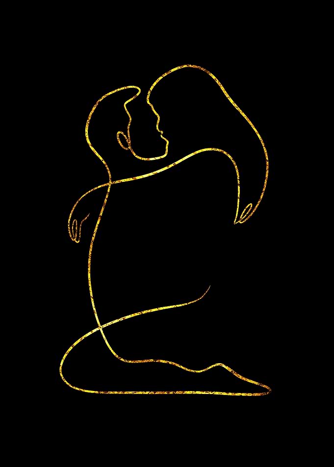Love one line art