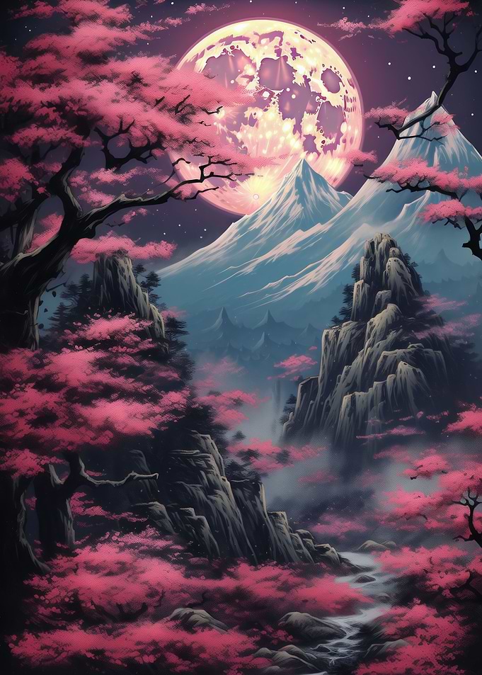 Japanese Moonlit Serenity