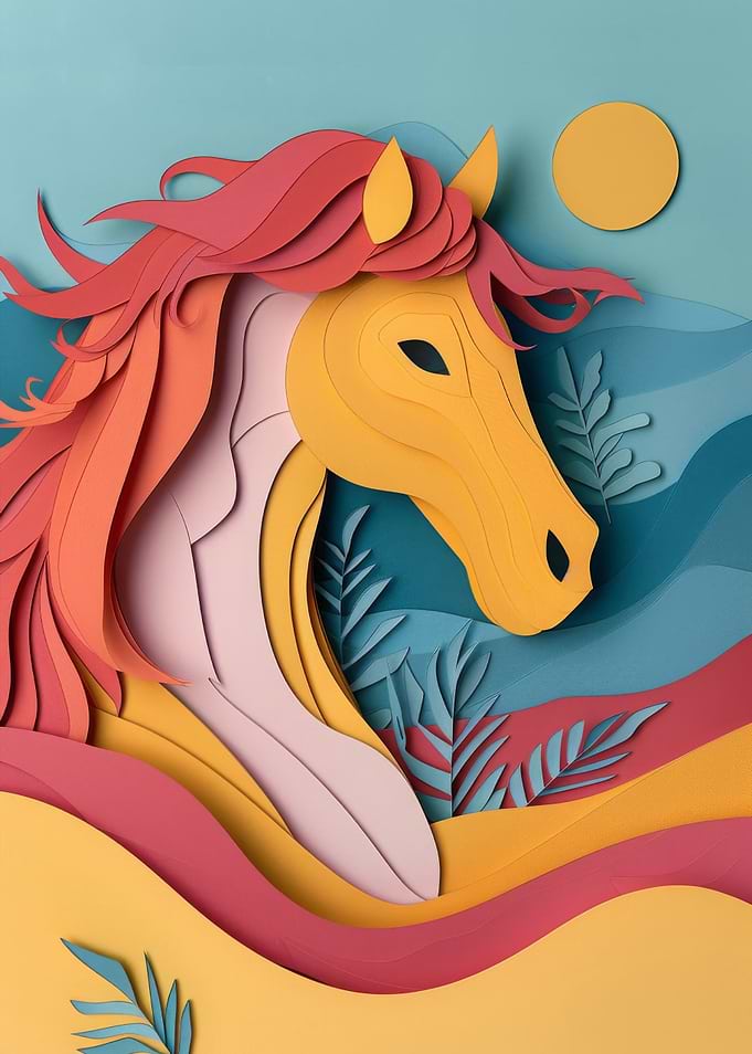 Horse Flat Paper Craft